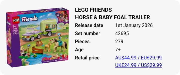 LEGO 42695 - LEGO Friends Horse & Baby Foal Trailer