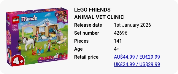 LEGO 42696 - LEGO Friends Animal Vet Clinic