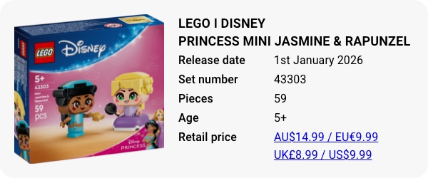 LEGO 43303 - LEGO ǀ Disney Princess Mini Jasmine & Rapunzel