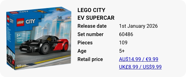 LEGO 60486 - LEGO City EV Supercar