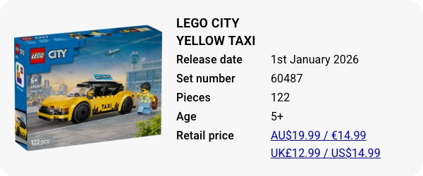 LEGO 60487 - LEGO City Yellow Taxi