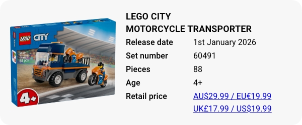 LEGO 60491 - LEGO City Motorcycle Transporter