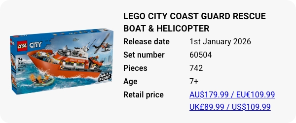 LEGO 60504 - LEGO City Coast Guard Rescue Boat & Helicopter