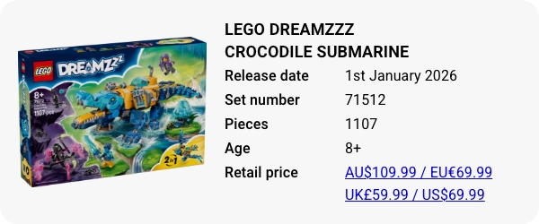 LEGO 71512 - LEGO DREAMZzz Crocodile Submarine