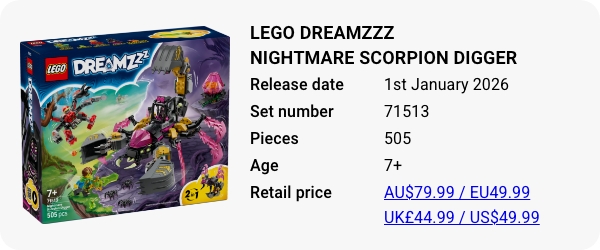 LEGO 71513 - LEGO DREAMZzz Nightmare Scorpion Digger