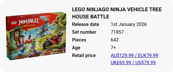 LEGO 71857 - LEGO NINJAGO Ninja Vehicle Tree House Battle