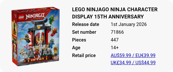LEGO 71866 - LEGO NINJAGO Ninja Character Display 15th Anniversary