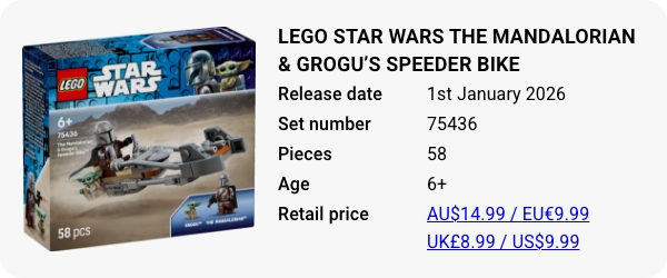 LEGO 75436 - LEGO Star Wars The Mandalorian & Grogu’s Speeder Bike