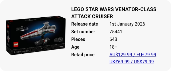 LEGO 75441 - LEGO Star Wars Venator-Class Attack Cruiser