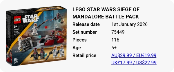 LEGO 75449 - LEGO Star Wars Siege of Mandalore Battle Pack