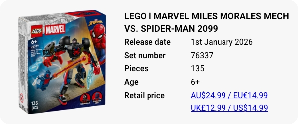 LEGO 76337 - LEGO ǀ Marvel Miles Morales Mech vs. Spider-Man 2099