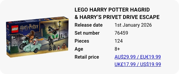 LEGO 76459 - LEGO Harry Potter Hagrid & Harry’s Privet Drive Escape