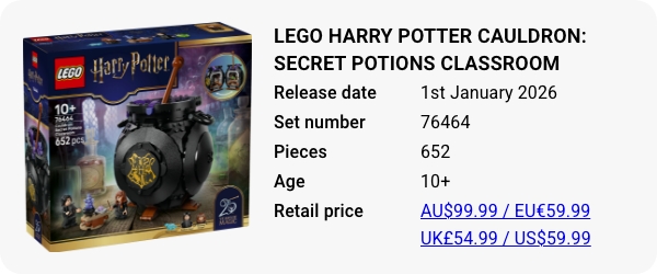 LEGO 76464 - LEGO Harry Potter Cauldron Secret Potions Classroom