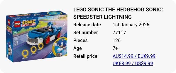 LEGO 77117 - LEGO Sonic the Hedgehog Sonic Speedster Lightning