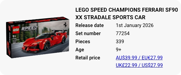 LEGO 77254 - LEGO Speed Champions Ferrari SF90 XX Stradale Sports Car