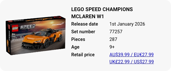 LEGO 77257 - LEGO Speed Champions McLaren W1