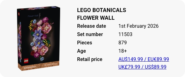 11503 LEGO Botanicals Flower Wall W