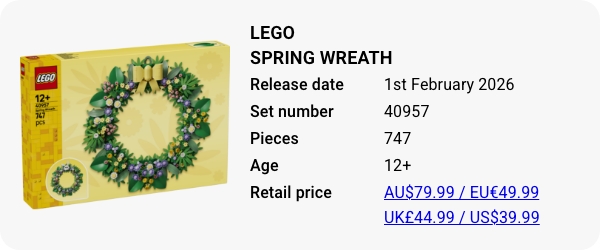 40957 LEGO Spring Wreath W