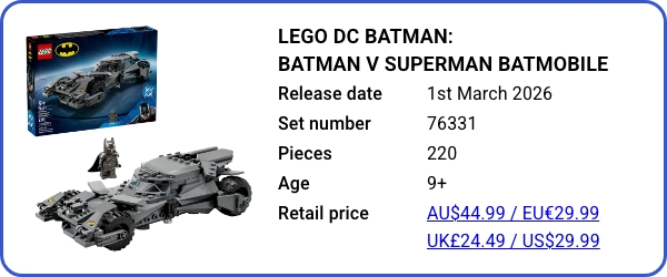 76331 LEGO DC Batman- Batman v Superman Batmobile
