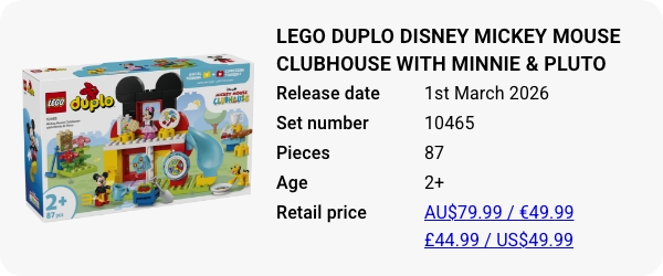 10465 LEGO DUPLO Disney Mickey Mouse Clubhouse with Minnie & Pluto