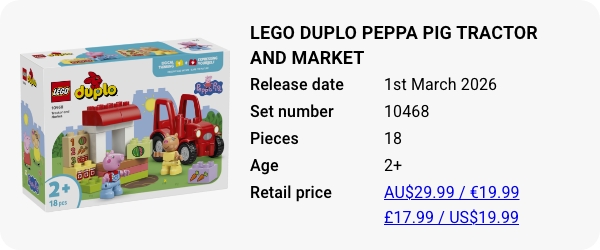 10468 LEGO DUPLO Peppa Pig Tractor and Market