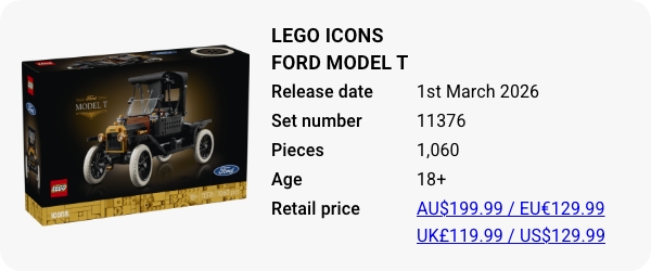 11376 LEGO Icons Ford Model T