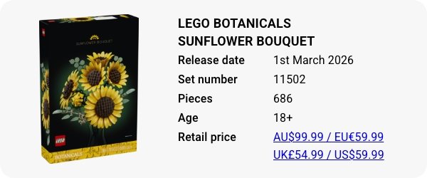 11502 LEGO Botanicals Sunflower Bouquet