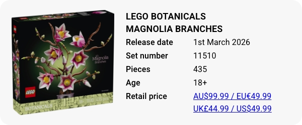 11510 LEGO Botanicals Magnolia Branches