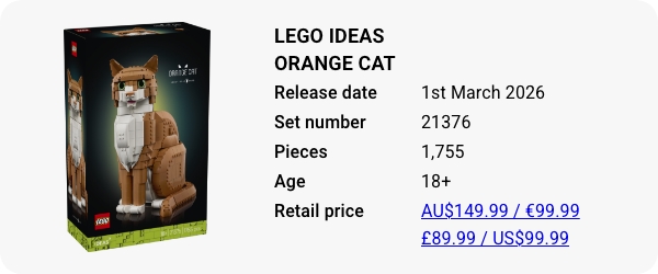21376 LEGO Ideas Orange Cat