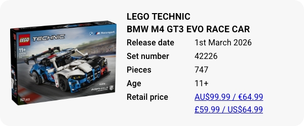 42226 LEGO Technic BMW M4 GT3 EVO Race Car