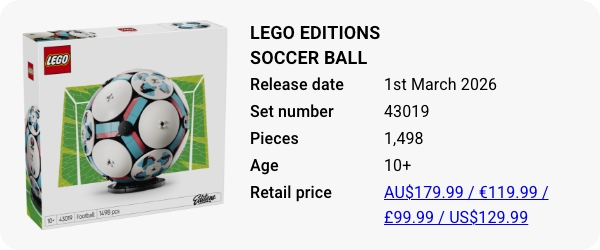 43019 LEGO Editions Soccer Ball