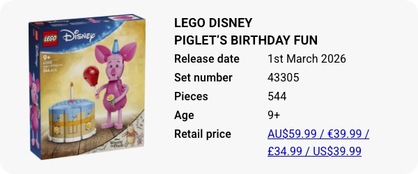43305 LEGO Disney Piglet’s Birthday Fun