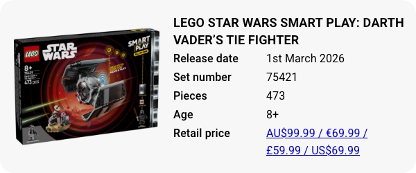 75421 LEGO Star Wars SMART Play- Darth Vader’s TIE Fighter