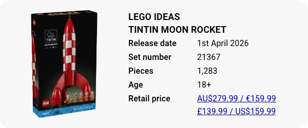 21367 LEGO Ideas Tintin Moon Rocket W