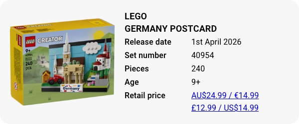 40954 LEGO Germany Postcard