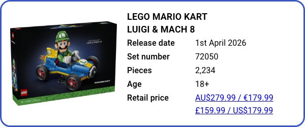 72050 LEGO Mario KarT Luigi & Mach 8