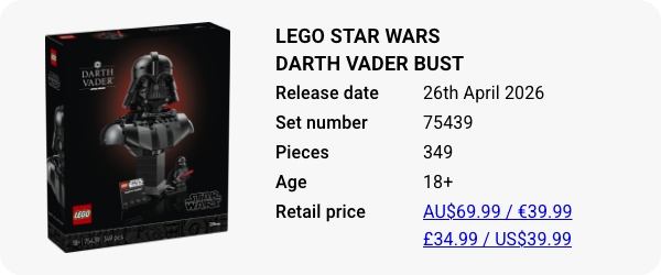 75439 LEGO Star Wars Darth Vader Bust