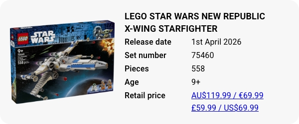 75460 LEGO Star Wars New Republic X-Wing Starfighter