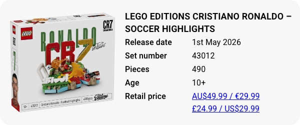 43012 LEGO Editions Cristiano Ronaldo – Soccer Highlights W