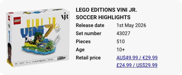 43027 LEGO Editions Vini Jr. Soccer Highlights W