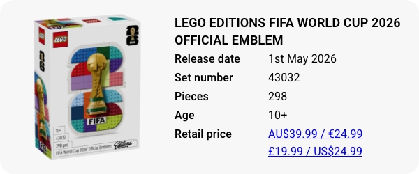43032 LEGO Editions FIFA World Cup 2026 Official Emblem W