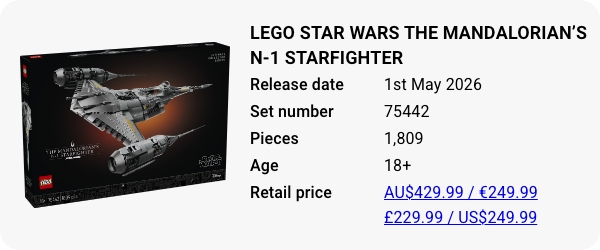 75442 LEGO Star Wars The Mandalorian’s N-1 Starfighter W