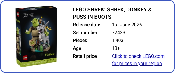 72423 LEGO Shrek Donkey and Puss in Boots New Release Review Brick Banter - 2026 April