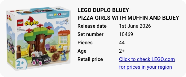 10469 LEGO DUPLO Bluey Pizza Girls with Muffin and Bluey