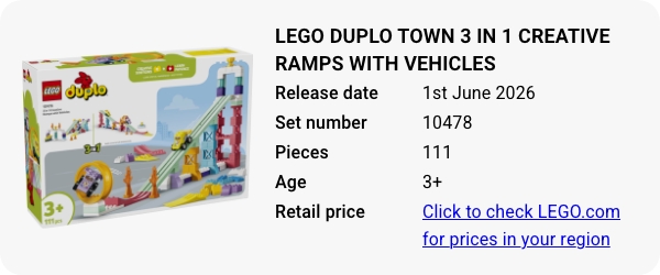 10478 LEGO DUPLO Town 3 in 1 Creative Ramps with Vehicles
