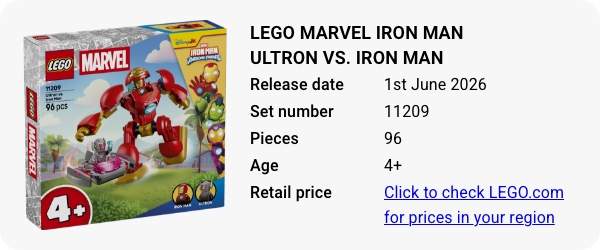 11209 LEGO Marvel Iron Man and His Awesome Friends Ultron vs. Iron Man