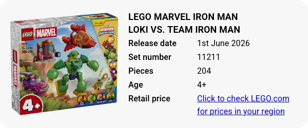 11211 LEGO Marvel Iron Man and His Awesome Friends Loki vs. Team Iron Man