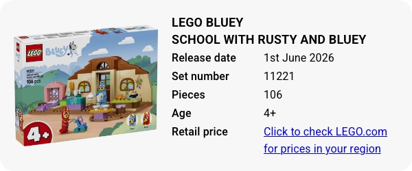 11221 LEGO Bluey School with Rusty and Bluey