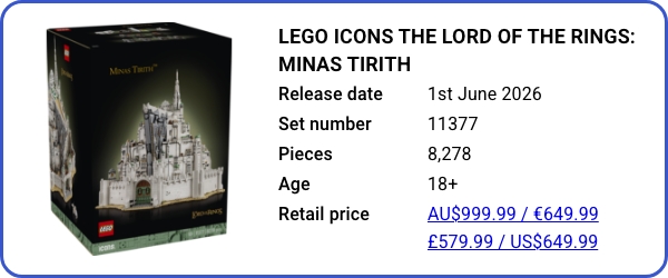11377 LEGO Icons The Lord of the Rings- Minas Tirith B