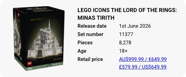 11377 LEGO Icons The Lord of the Rings- Minas Tirith W